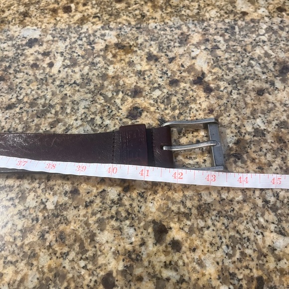 Vintage 90’s Men’s M Fossil Brown Leather Belt - Picture 2 of 10